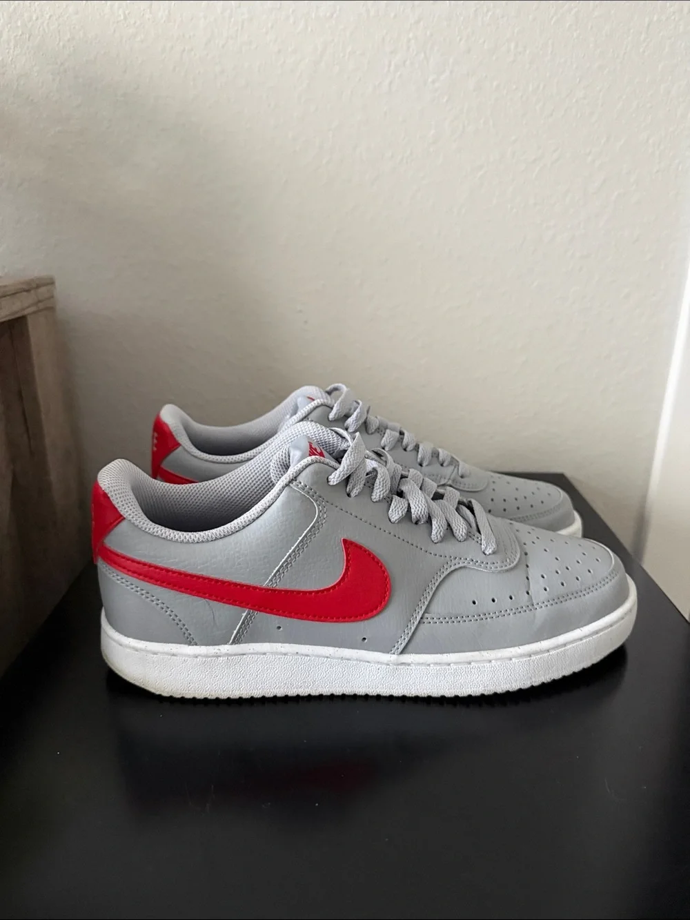 Nike Court Vision Low Next Nature 'Wolf Grey University Red'